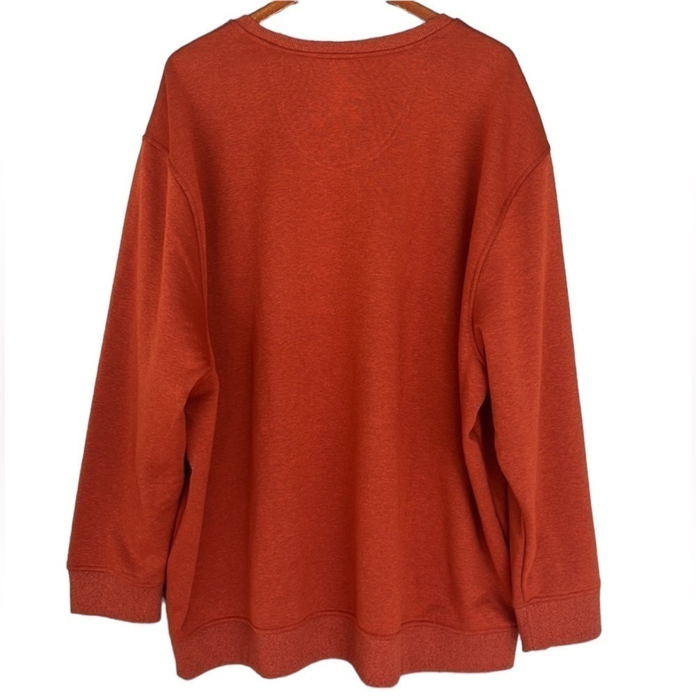 Izod Advantage Performance Stretch Crewneck Sweatshirt Burnt Orange 4XL NWT - Picture 3 of 10